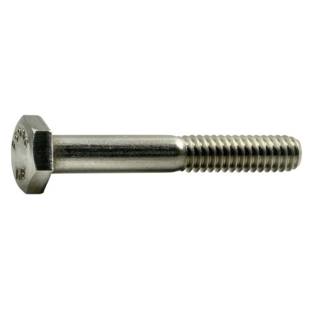 MIDWEST FASTENER 1/4"-20 Hex Head Cap Screw, 18-8 Stainless Steel, 1-3/4 in L, 50 PK 51896